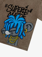 Theprecipice Graffiti Trend Blue Dreadlock Boy T-Shirt