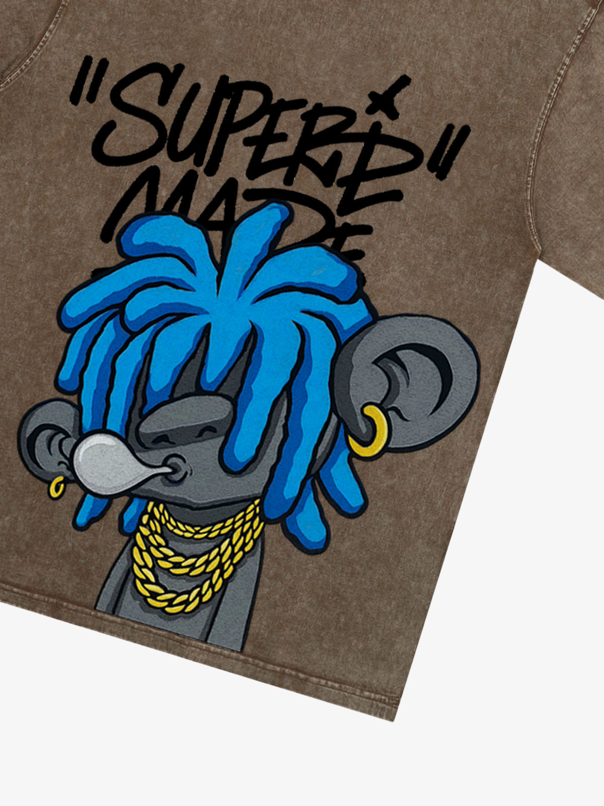 Theprecipice Graffiti Trend Blue Dreadlock Boy T-Shirt