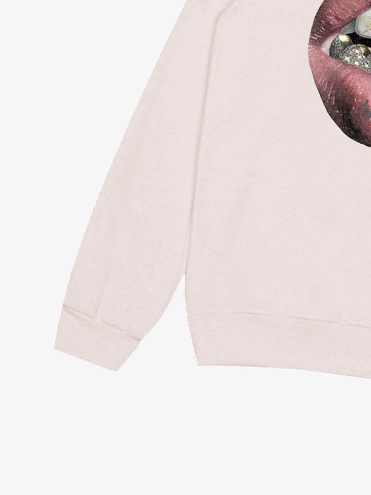 Streetwear Hip-Hop Gold Mouth Print Sweatshirt