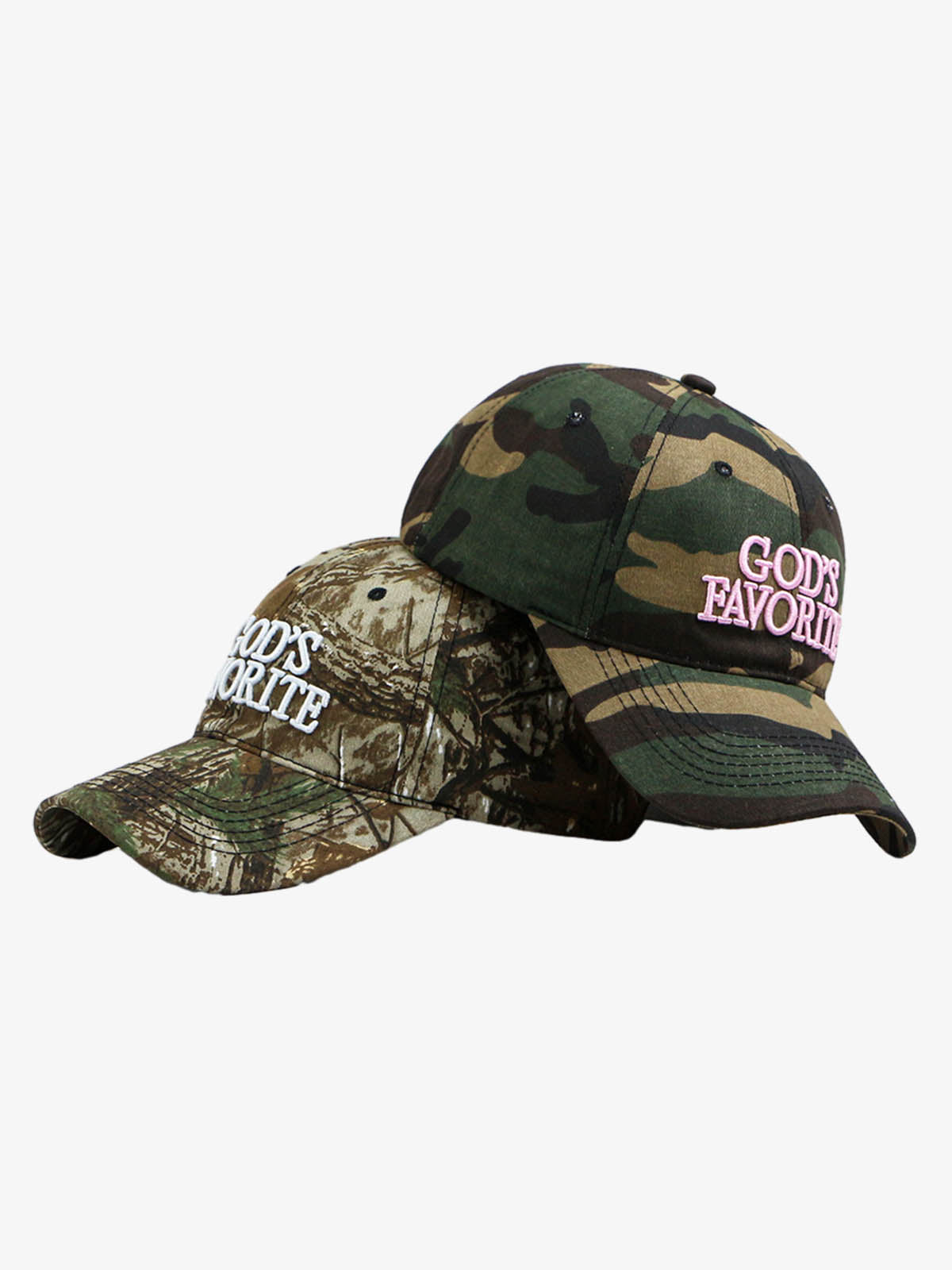 Classic Camo “God’s Favorite” Embroidery Curved Brim Baseball Cap