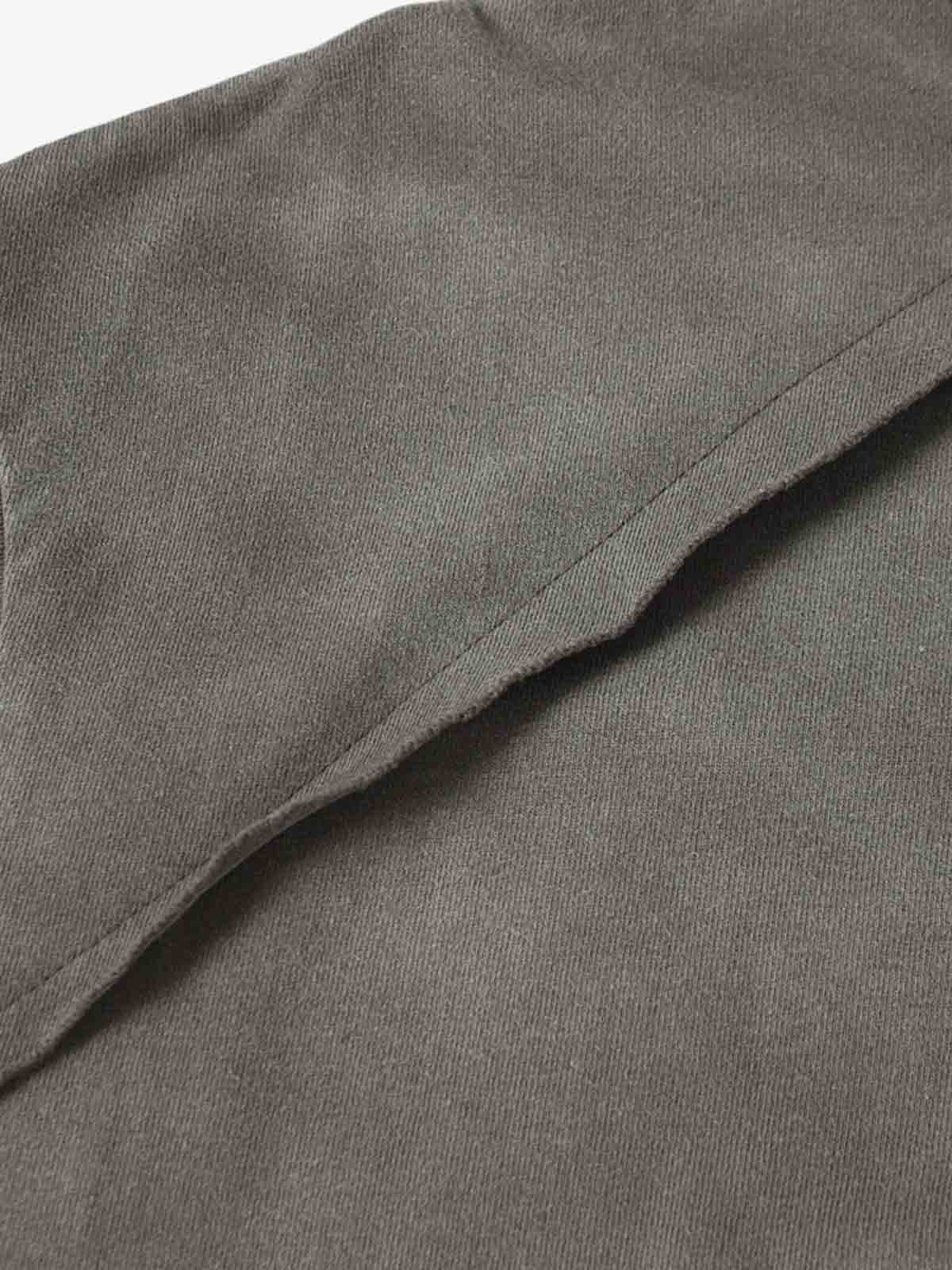 Spray Washed Raw Edge Raglan Knit T-Shirt