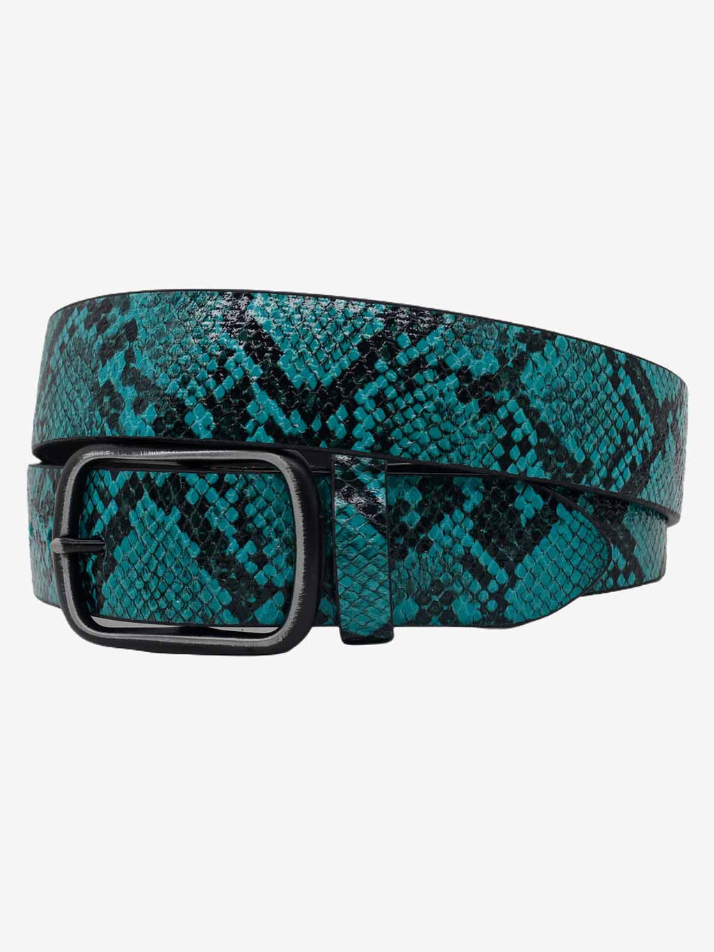 Animal-Print Faux Leather Belt