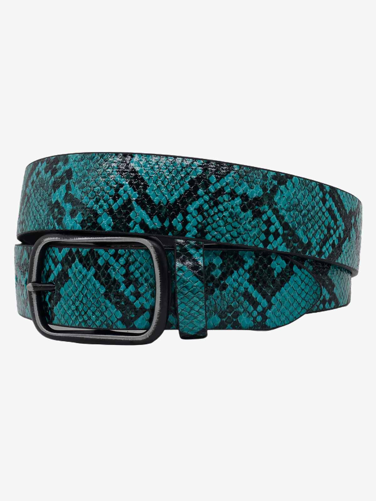 Animal-Print Faux Leather Belt