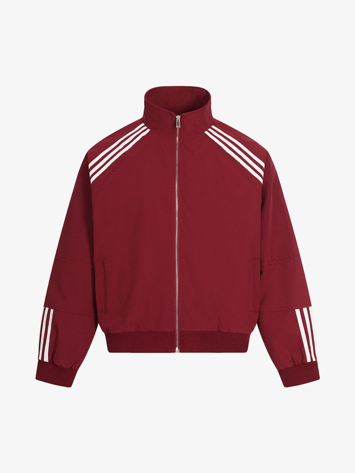 Striped Zip-Up Track Jacket and Wide-Leg Track Pants Set