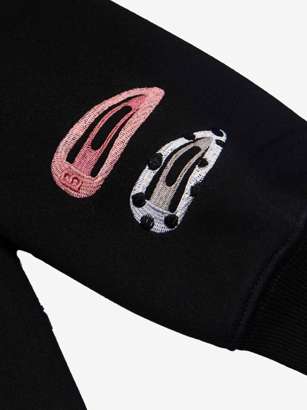 Detachable Hair Clip Decoration Zip Up Hoodie