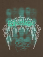 Dark Grid Skull Graphic T-Shirt
