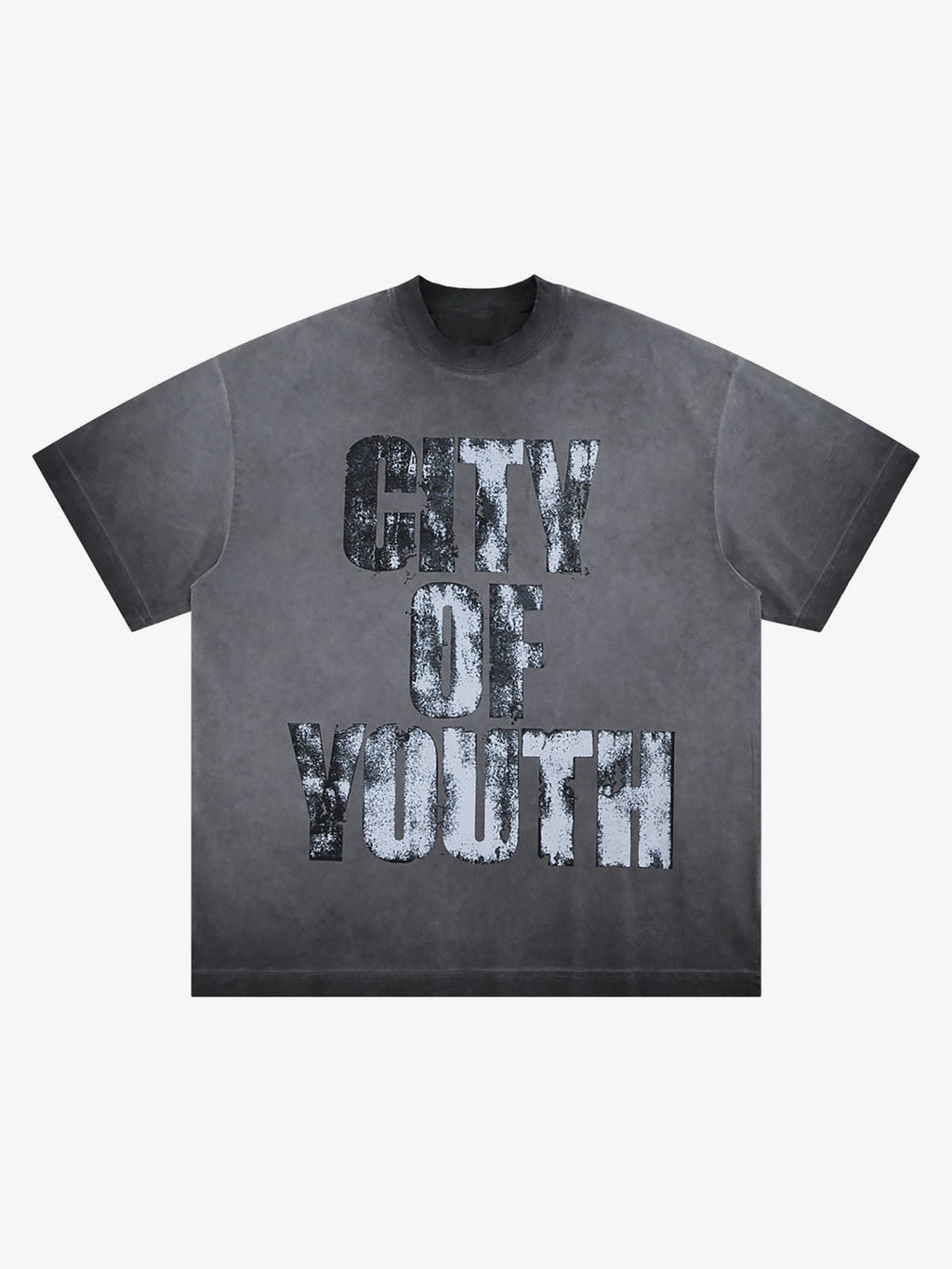 Vintage Gradient Spray Letter Print T-Shirt