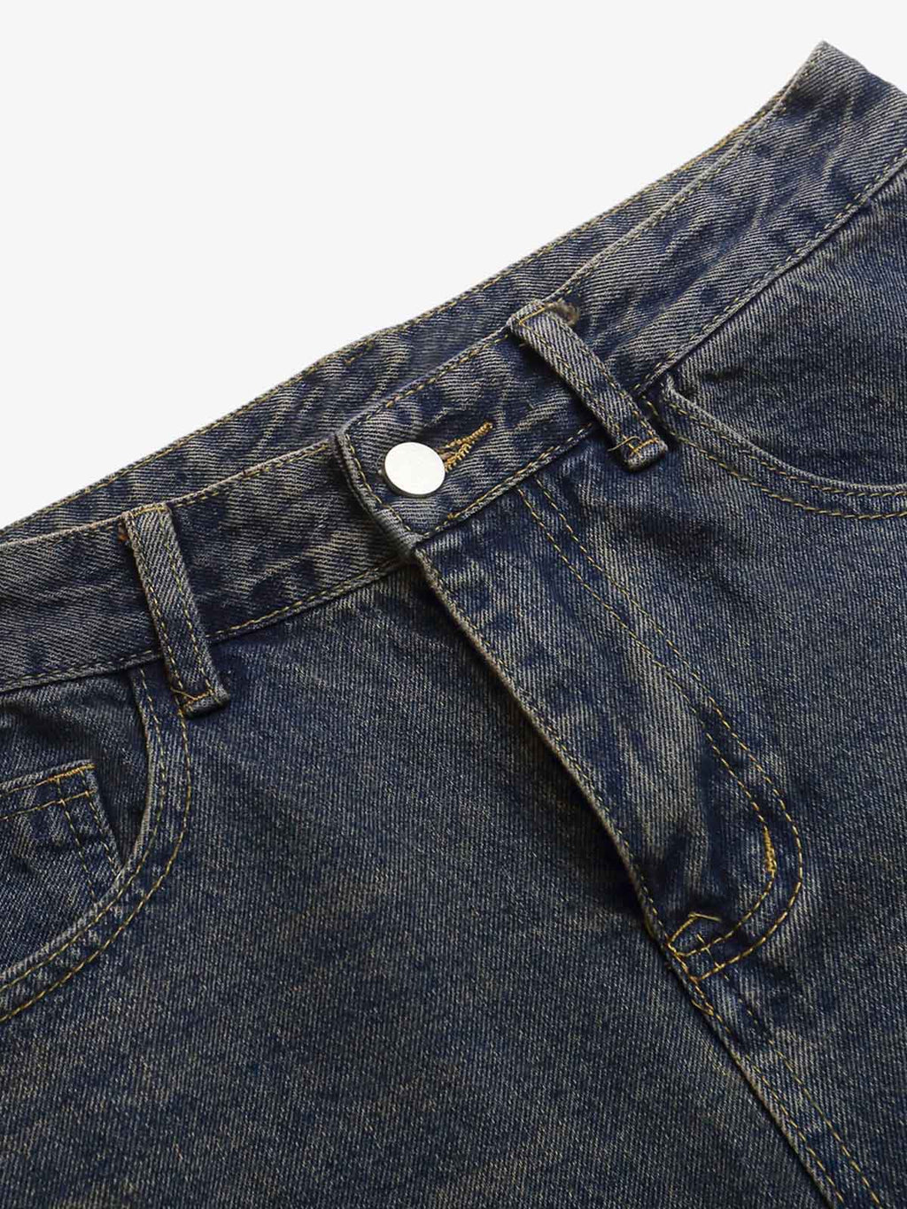 Retro Cartoon Graphic Heavy Embroidery Barrel Jeans - 2562