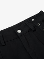 Gothic Graphic Eyelet Strap Pants