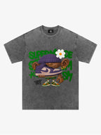 Street Cartoon Sneaker Graffiti Sneaker T-shirt