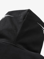 High Street Script Letter Print Zip-up Hoodie Jacket