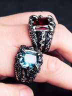 Gothic Claw Stone Open Ring