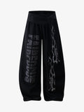 Dark Street Letter Flame Sweatpants