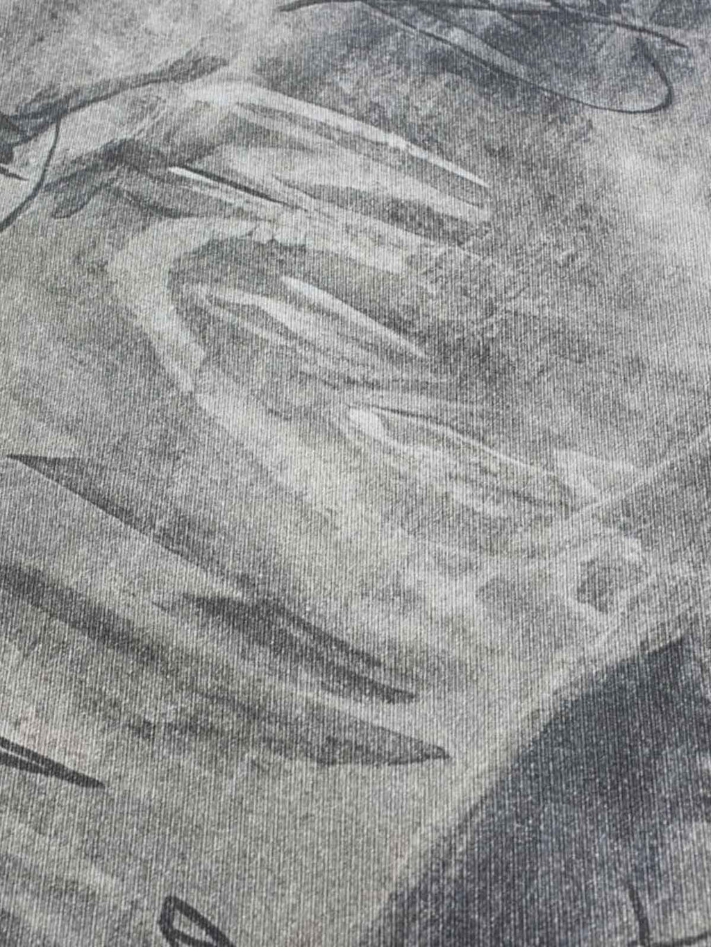 Hand Drawn Scribble Print Baggy Jeans