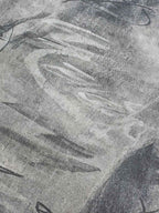 Hand Drawn Scribble Print Baggy Jeans