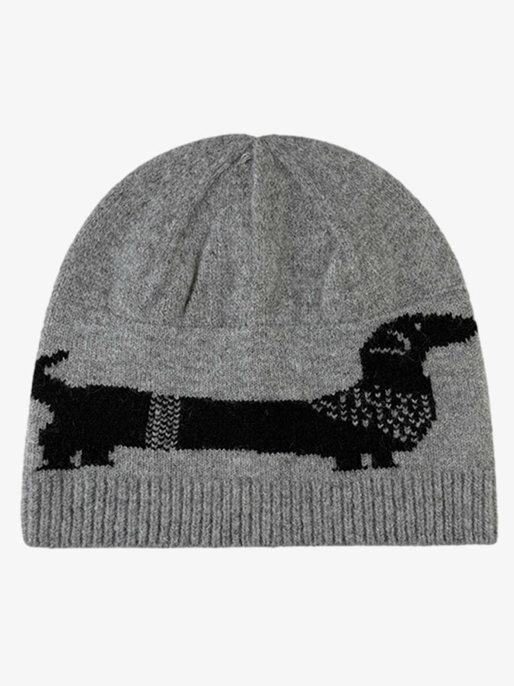 Dachshund Jacquard Knit Beanie