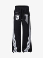 Crest & Sword Graphic Side Stripe Sweatpants