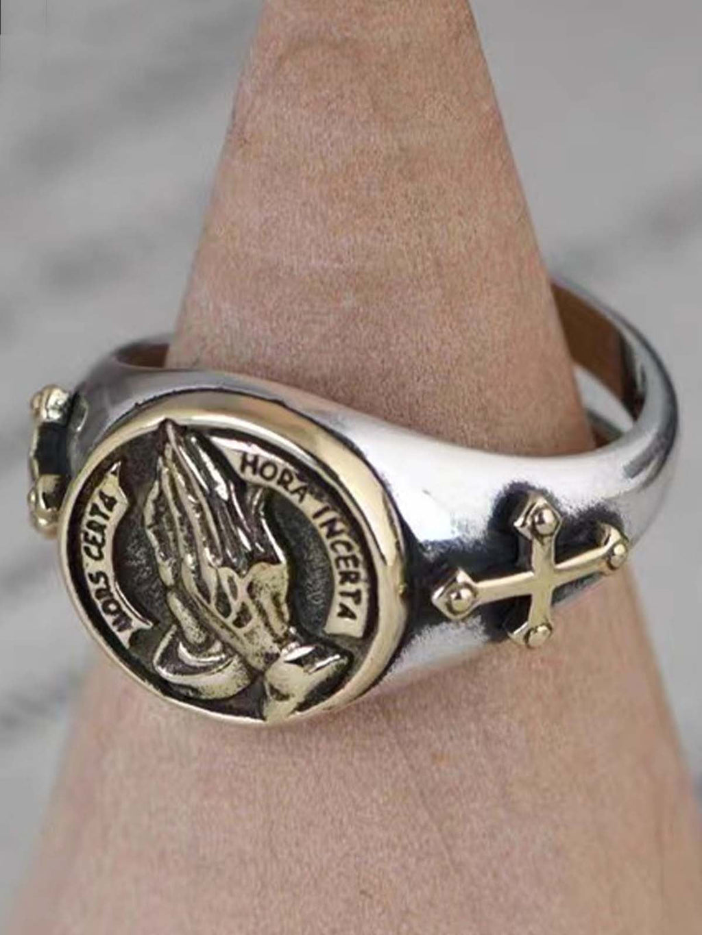Praying Hands Signet Ring