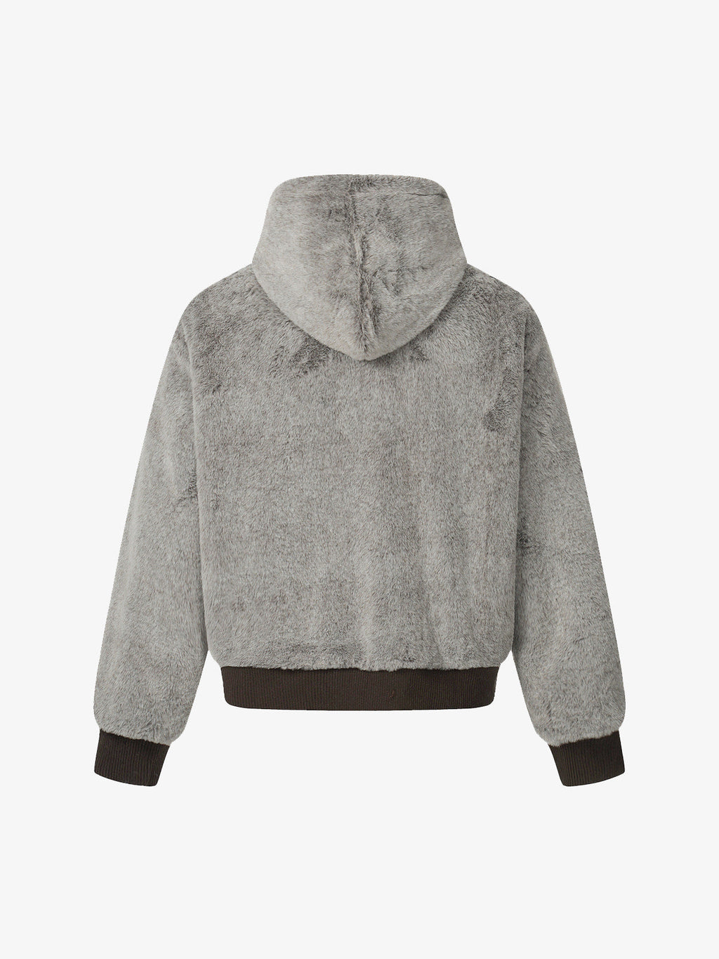 Retro Reversible Fleece Lined Zip-up Hooded Jacket