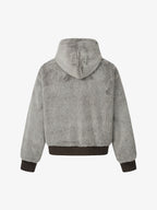 Retro Reversible Fleece Lined Zip-up Hooded Jacket