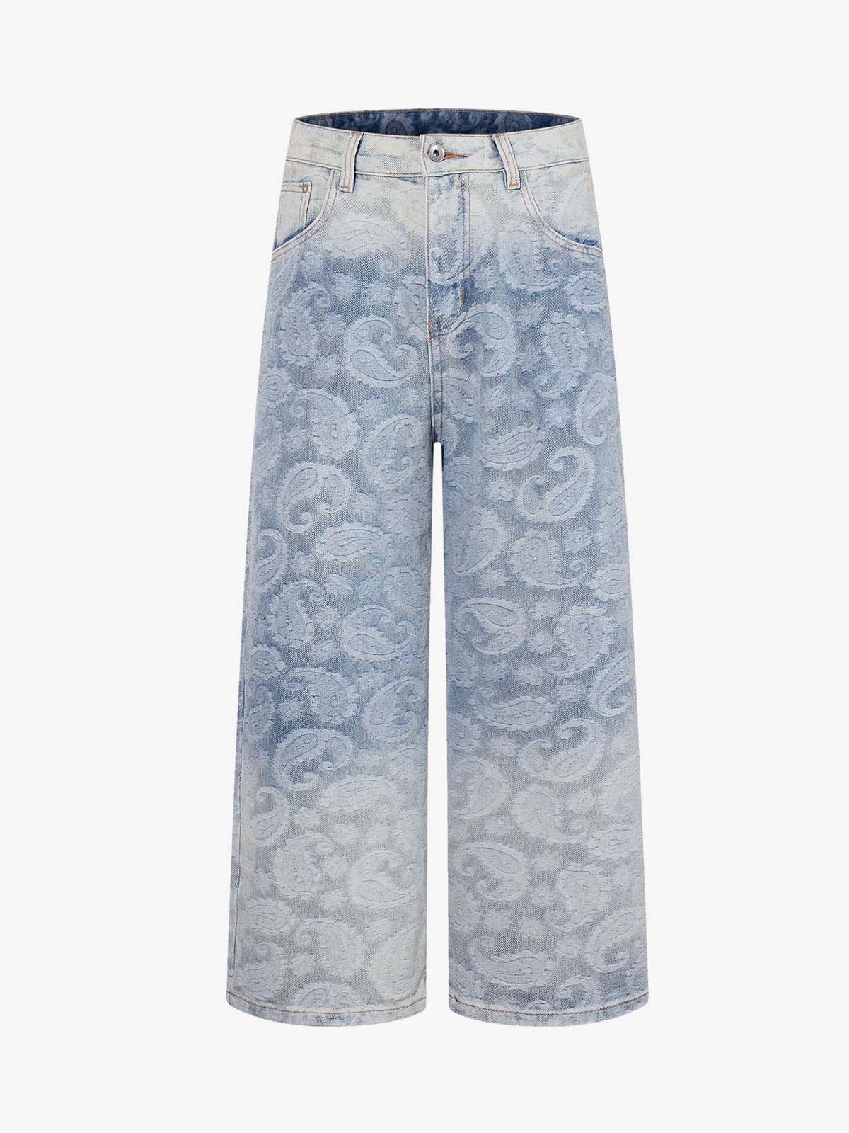 Floral Jacquard Denim Jeans