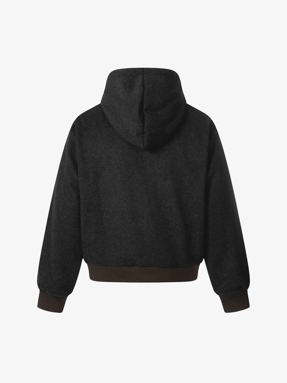 Retro Reversible Fleece Lined Zip-up Hooded Jacket