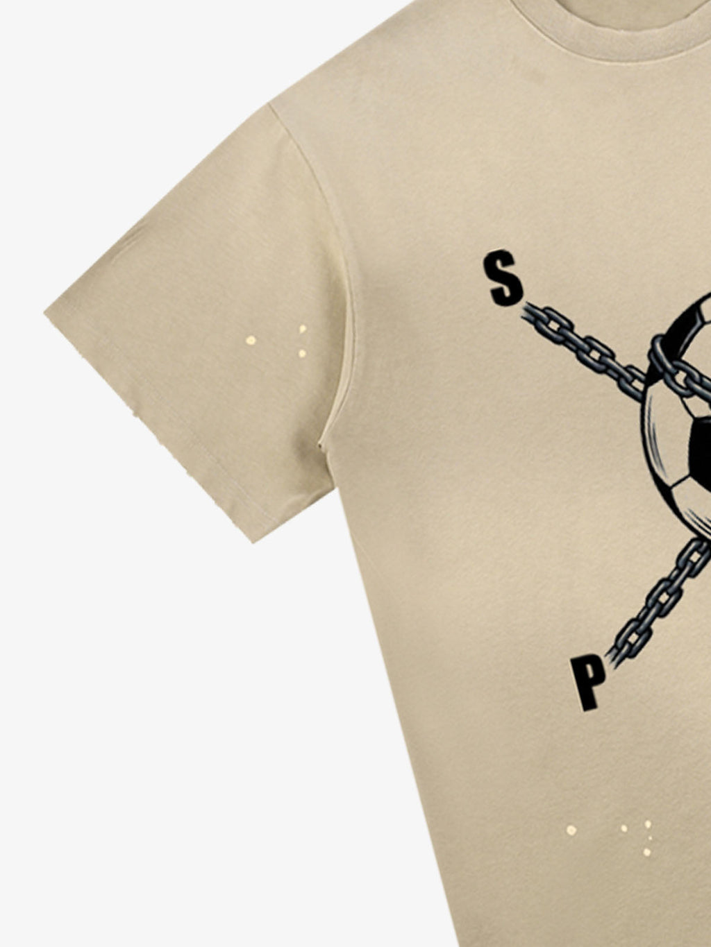 Chained Soccer Ball Graphic T-Shirt