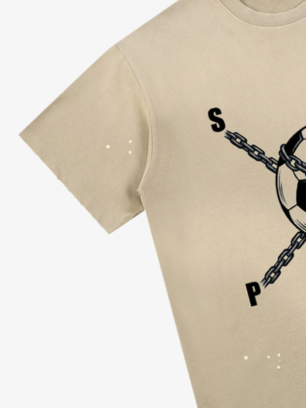 Chained Soccer Ball Graphic T-Shirt