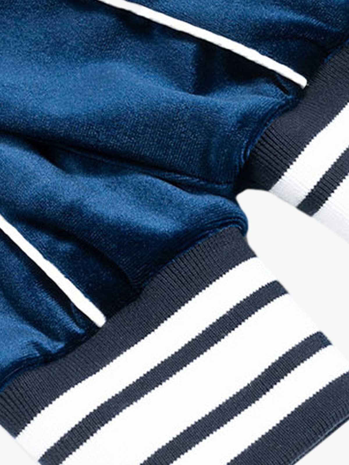 Velour Piping Panel Track Jacket