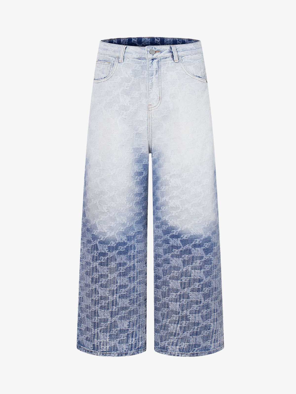 Gradient Wash Jacquard Denim Jeans