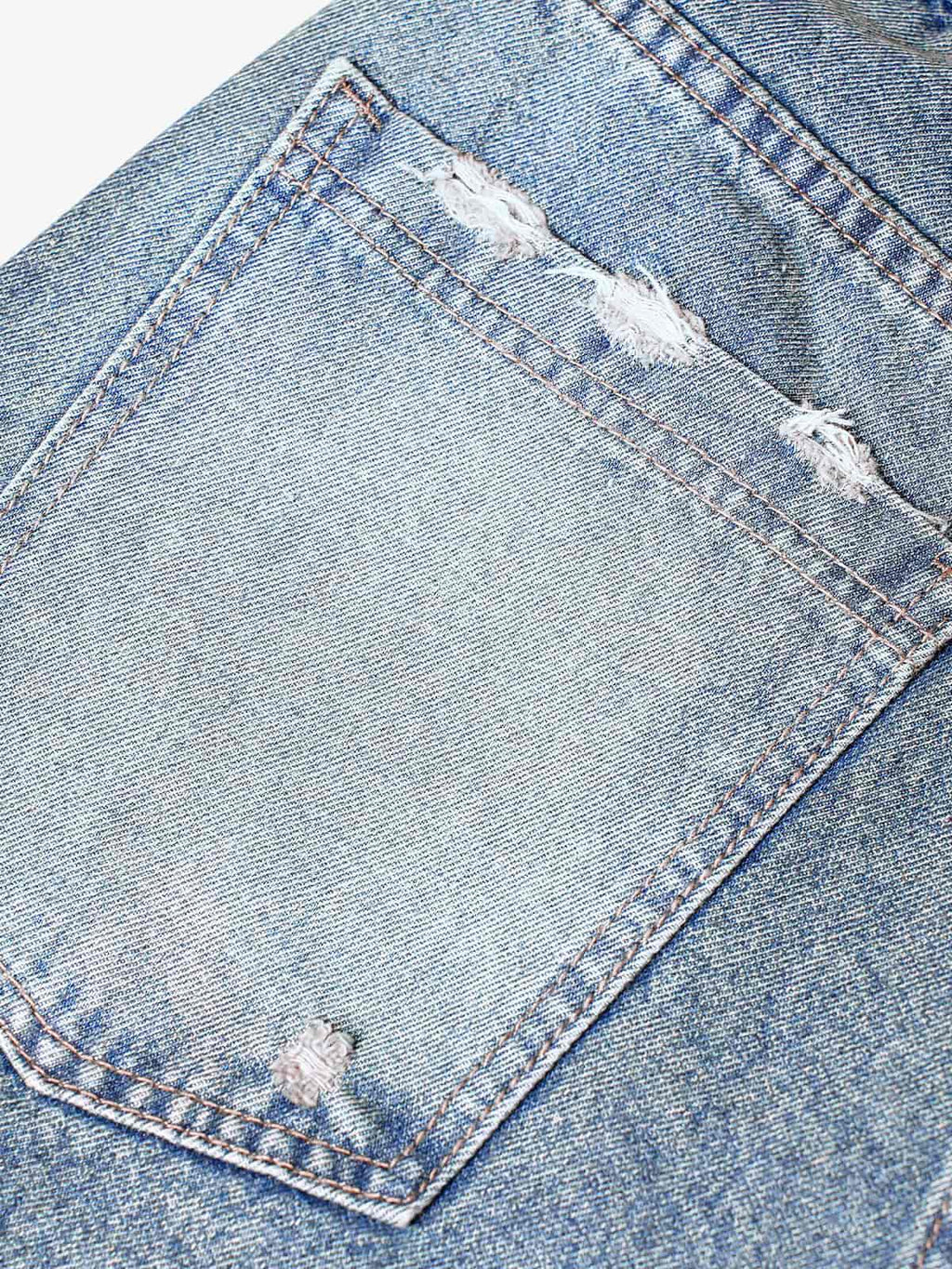 Theprecipice High Street Washed Distressed Denim Shorts - 2100