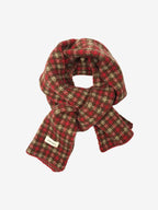 Vintage Holiday Plaid Knit Scarf