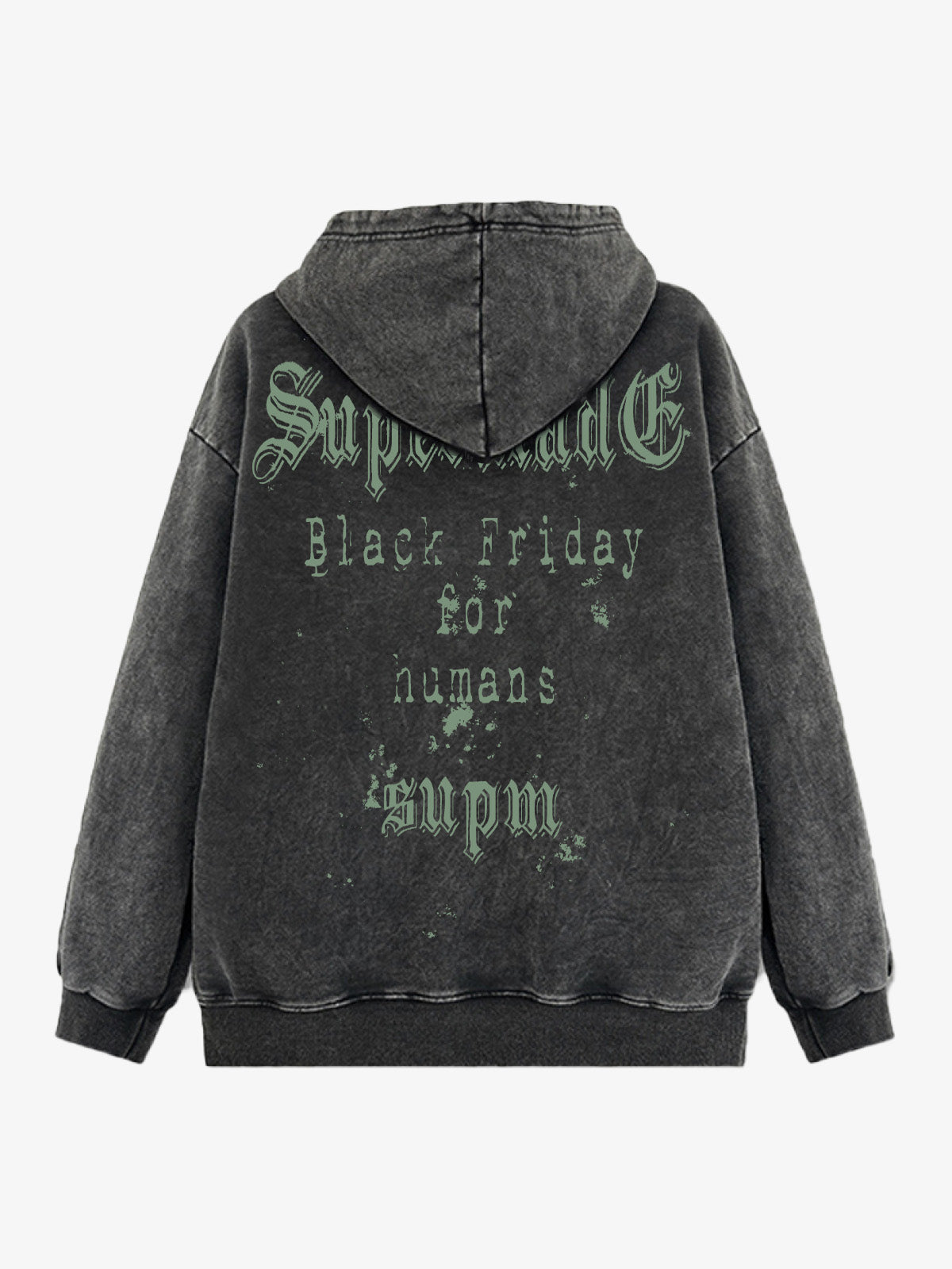 Gothic Skull Spider Web Graphic Hoodie
