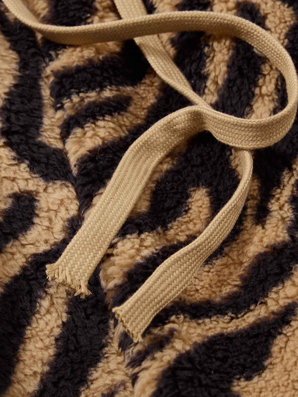 Retro Zebra Print Wide-Leg Lounge Barrel Pants