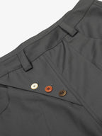 Adjustable Side Buttons Barrel Pants