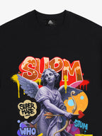Retro Angel Statue Graffiti T-Shirt