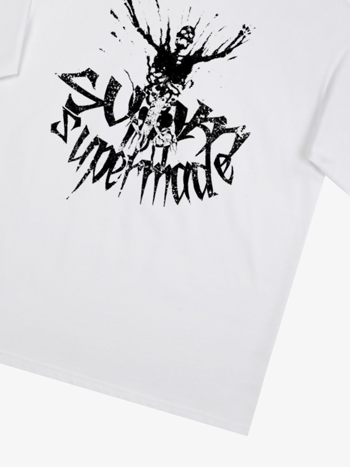 Gothic Skull Distressed Letter T-Shirt