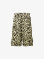 Leopard Print Wide Leg Jorts