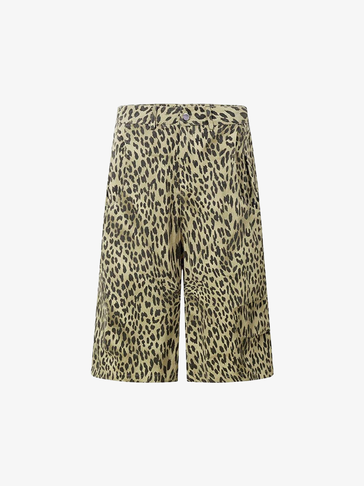 Leopard Print Wide Leg Jorts