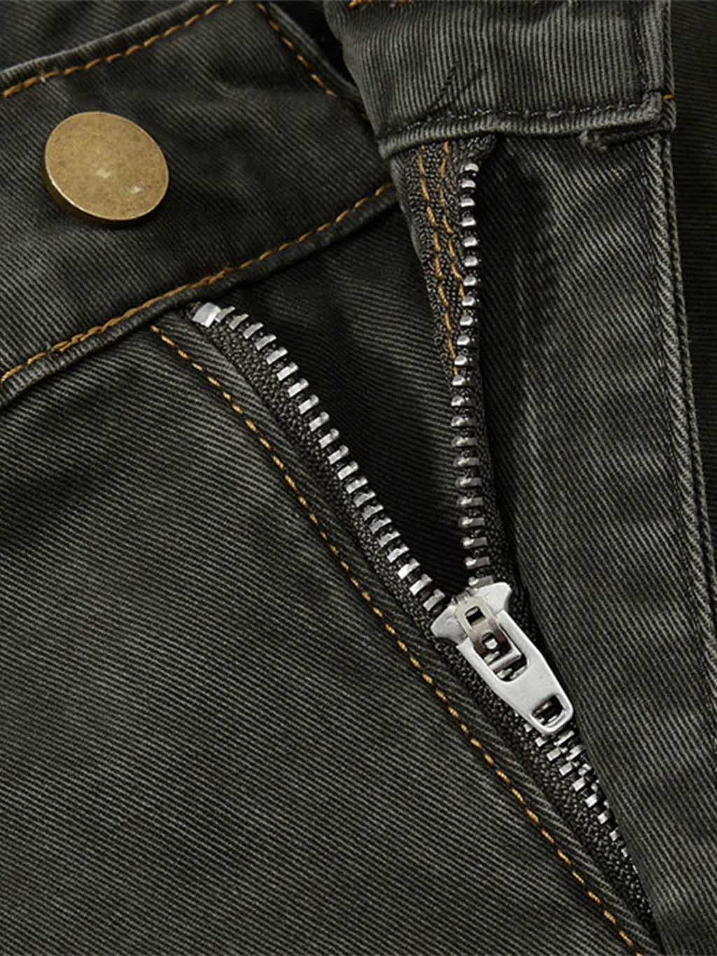 Washed Safety Pin Graphic Cargo Pants