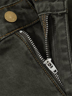 Washed Safety Pin Graphic Cargo Pants