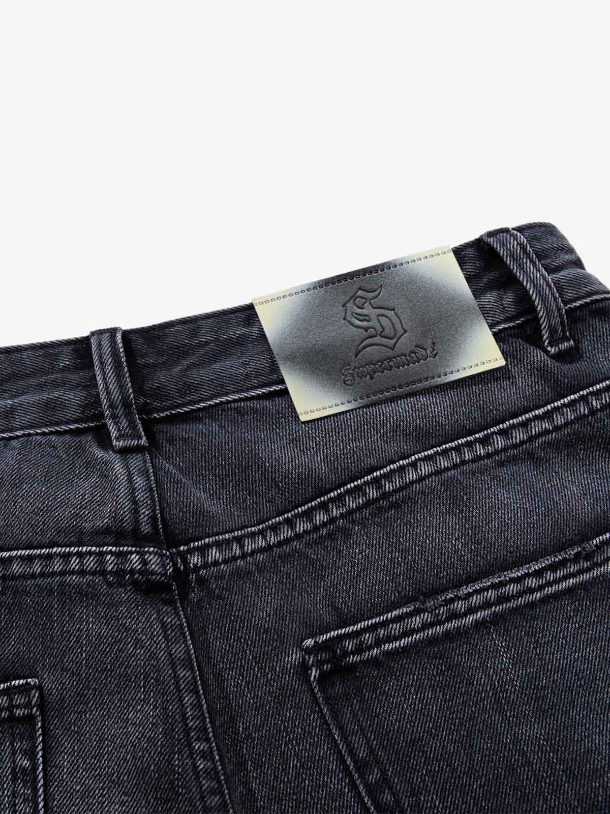 Retro Distressed Colorful Graffiti Art Print Jeans