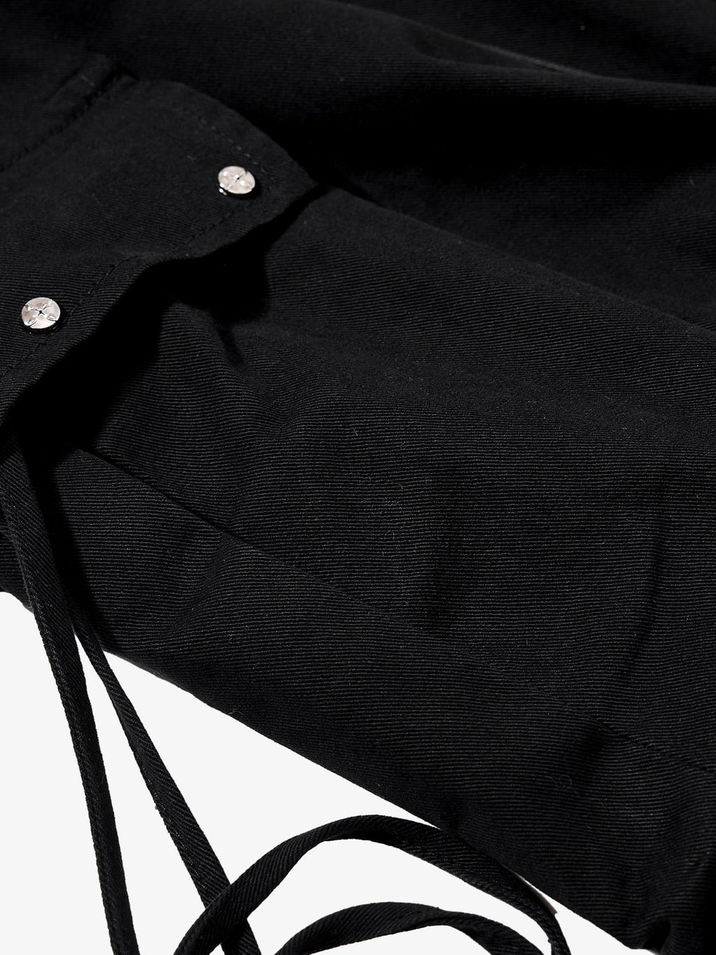 Bandana Waist Strap Multi-Pocket Cotton Cargo Pants