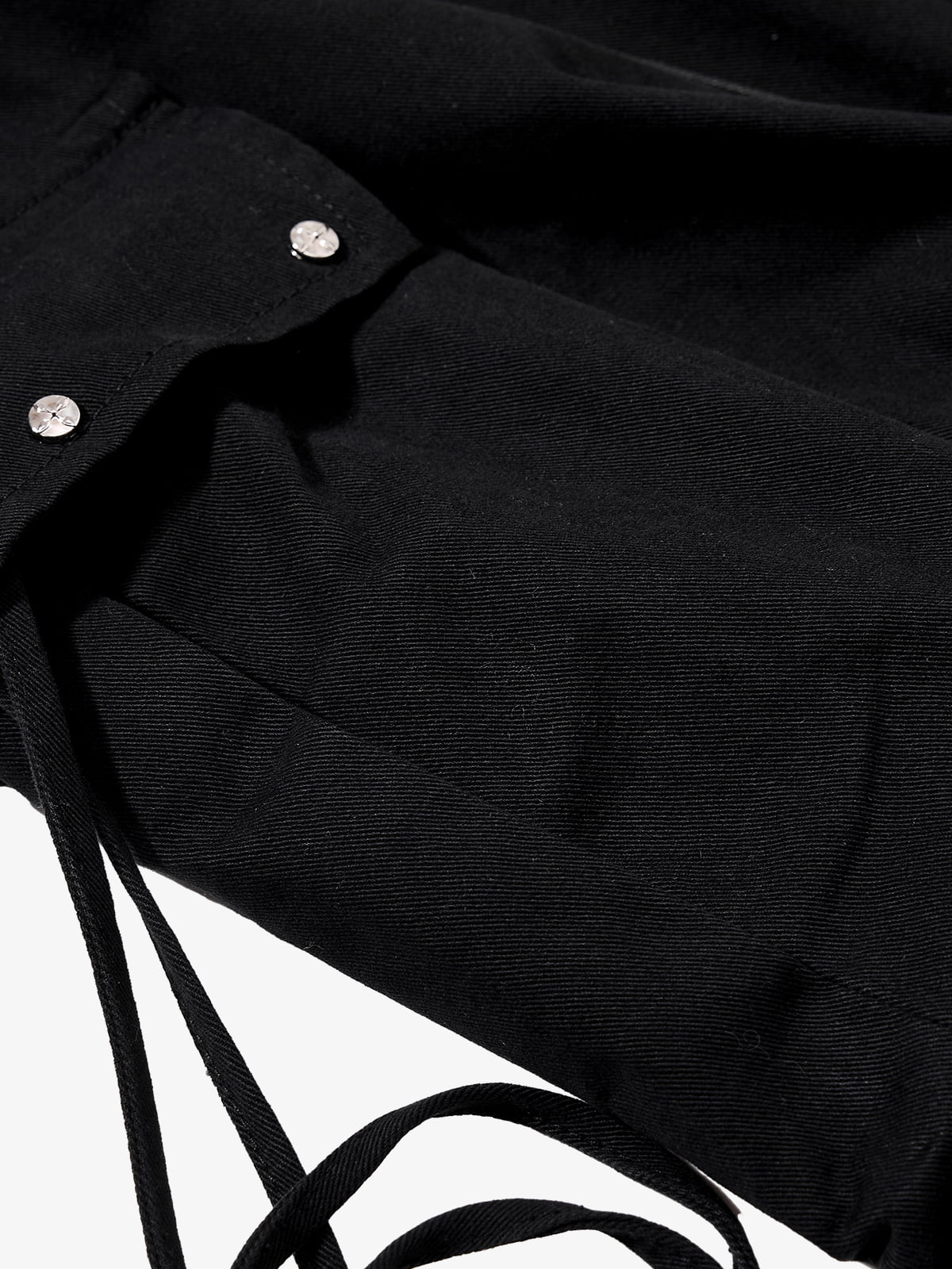 Bandana Waist Strap Multi-Pocket Cotton Cargo Pants