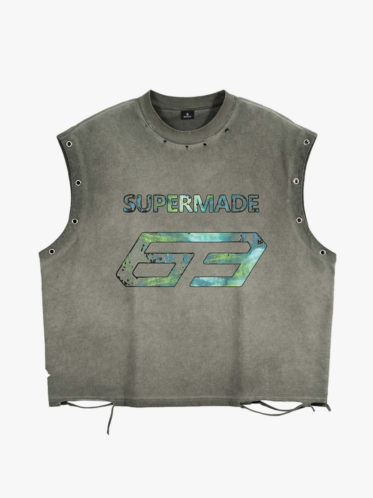 Vintage Washed 63 Graphic Sleeveless T-Shirt