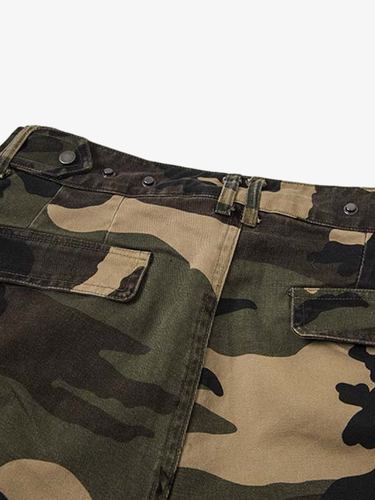Camouflage Cotton Cargo Multi Pocket Jorts