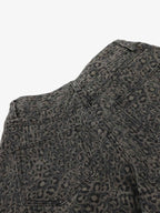 Leopard Pleated Wide Leg Denim Barrel Jeans