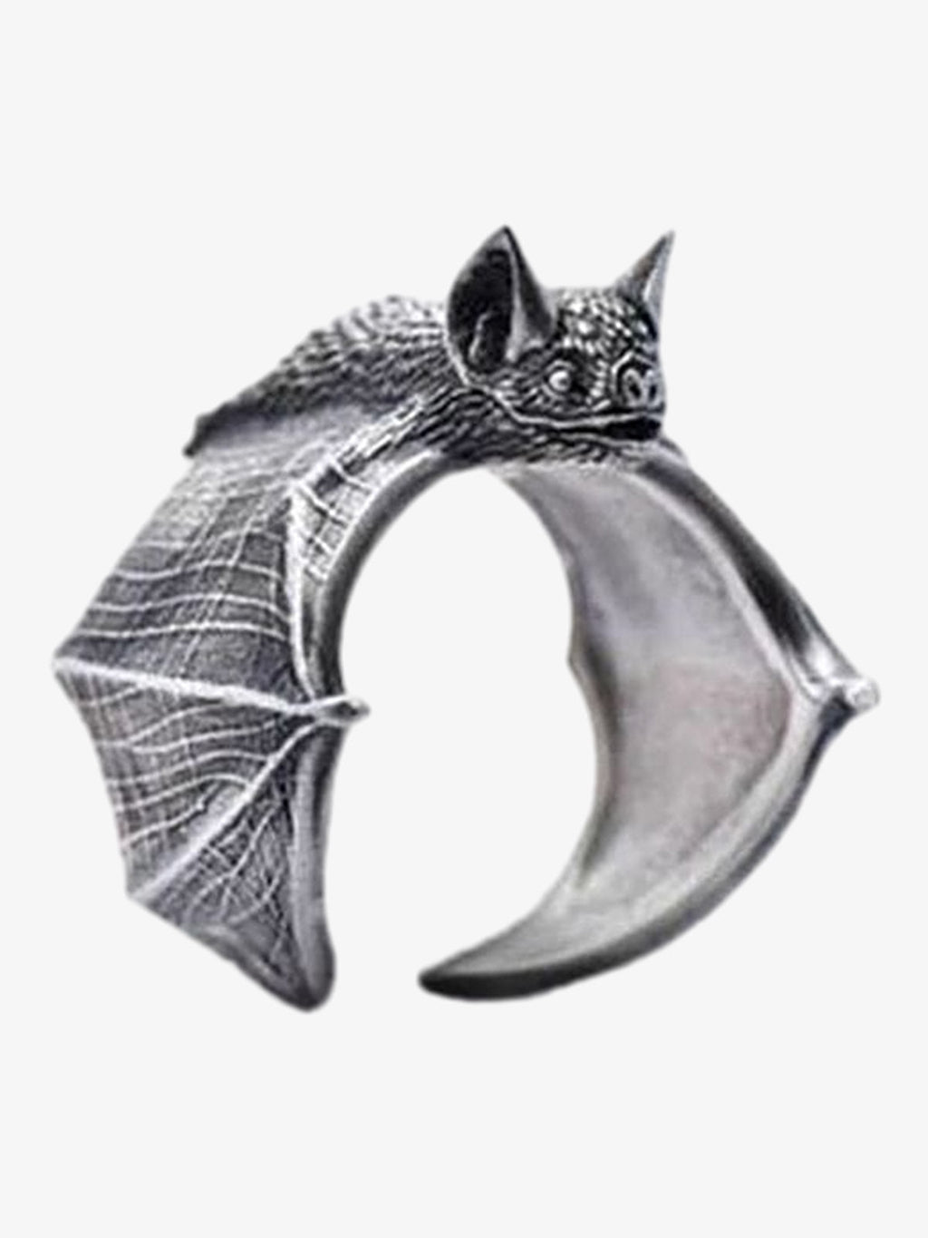 Gothic Bat Open Ring