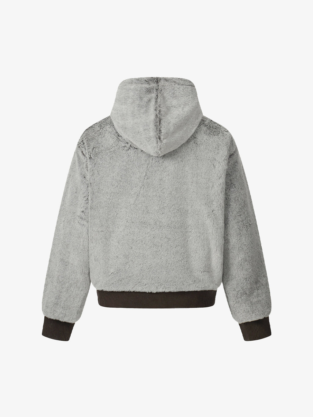 Retro Reversible Fleece Lined Zip-up Hooded Jacket
