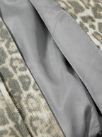 Vintage Leopard Print Bomber Jacket - 2540